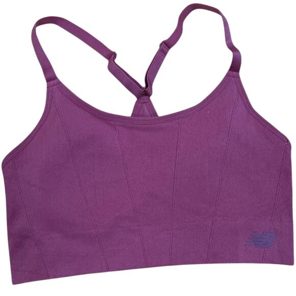 0394 New Women's New Balance Purple Sports Bra - Picture 1 of 11